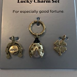 Sugarfix by Baublebar Lucky Charm Set Horseshoe Ladybug and Shamrock nwt